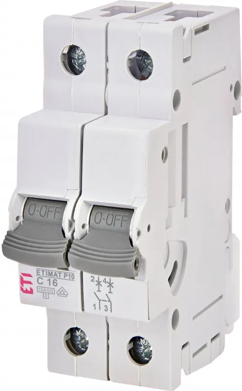 Automatinis jungiklis ETIMAT P10 2p C10  15kA 001901728