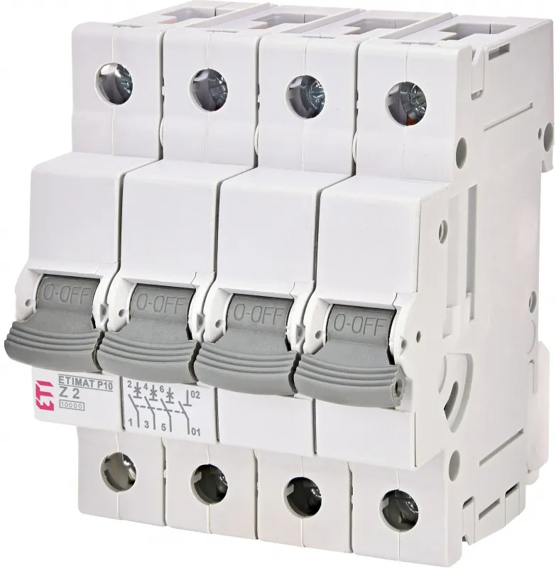 Automatinis jungiklis ETIMAT P10 4p C6  15kA 001901927
