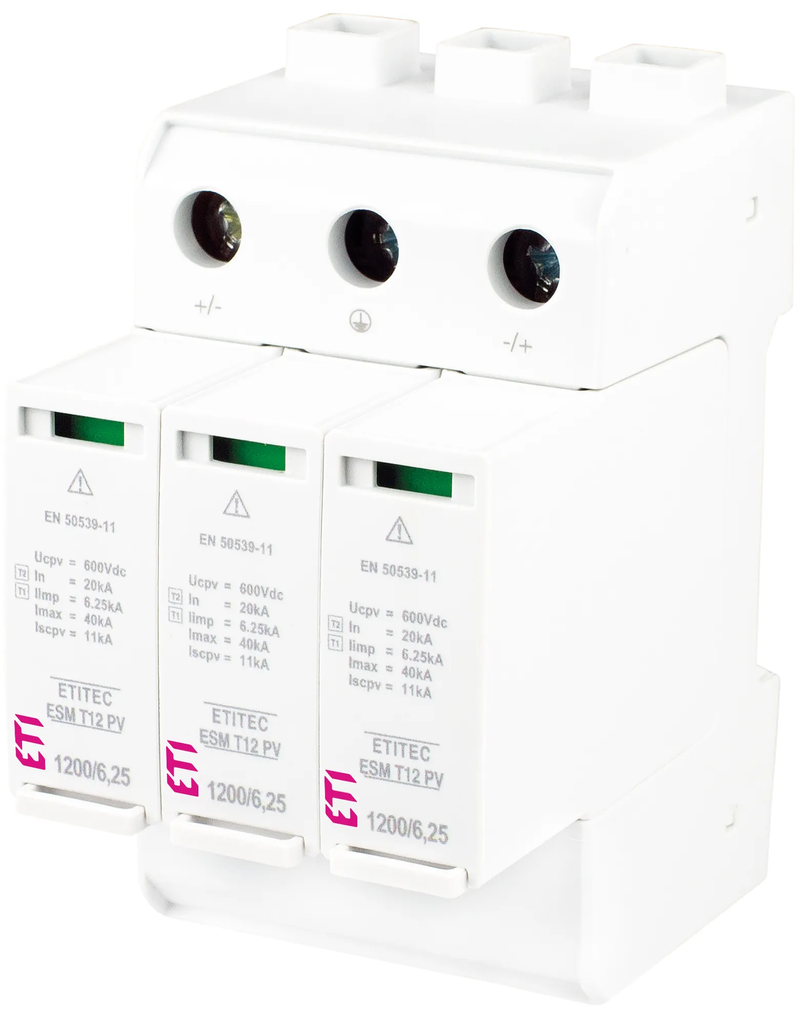 Viršįtampių ribotuvas ETITEC ESM T12PV 1200/6,25Y RC 002440641