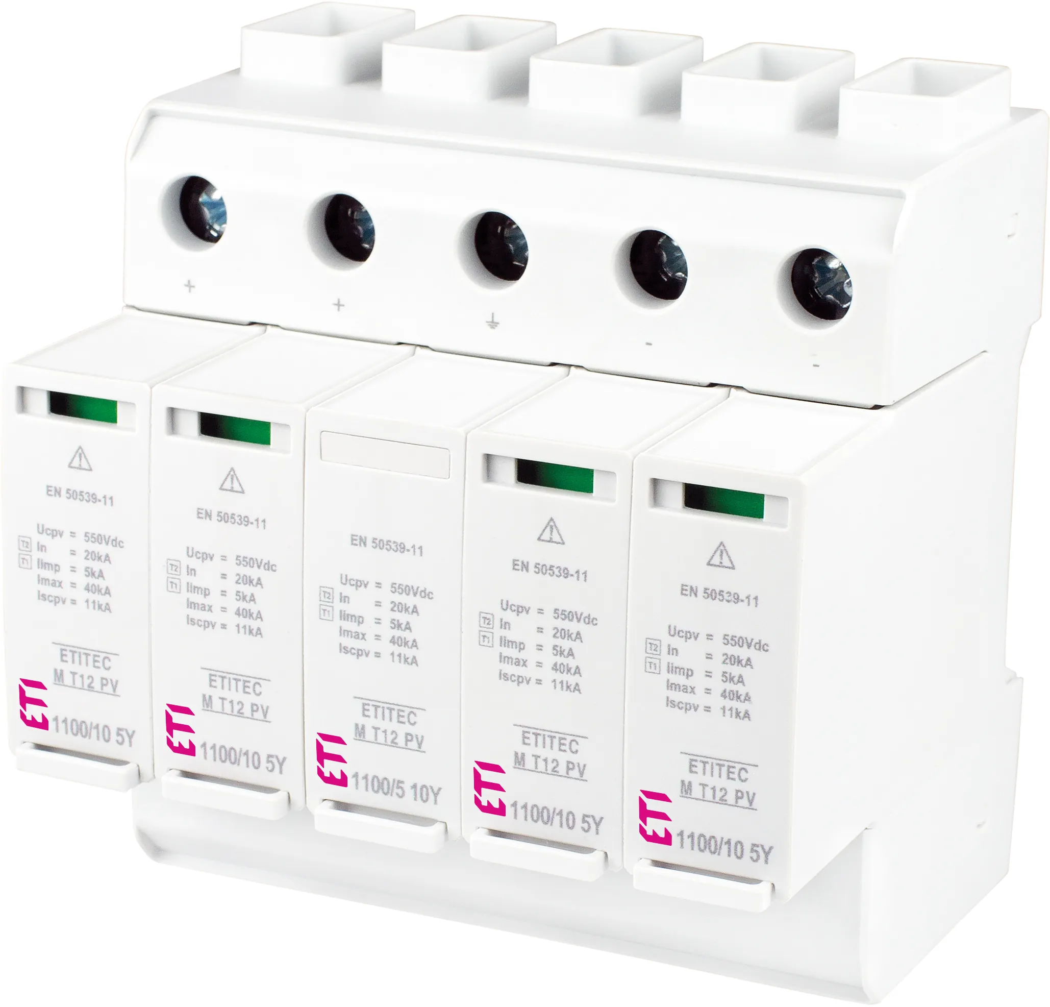 Viršįtampių ribotuvas ETITEC M T12 PV 1100/10 5Y RC 002440676