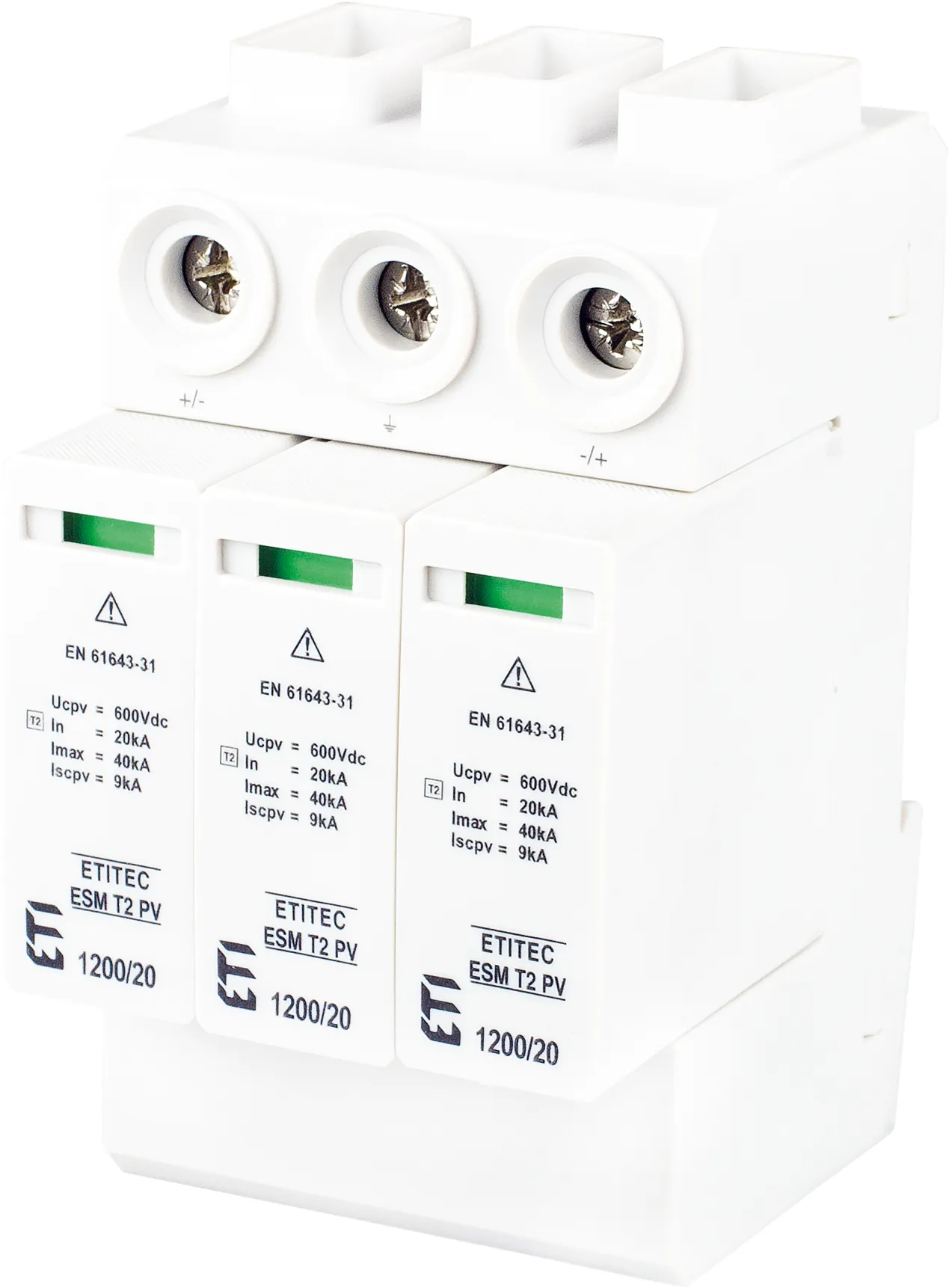 Viršįtampių ribotuvas ETITEC ESM T2 PV 1200/20 Y RC 002440681