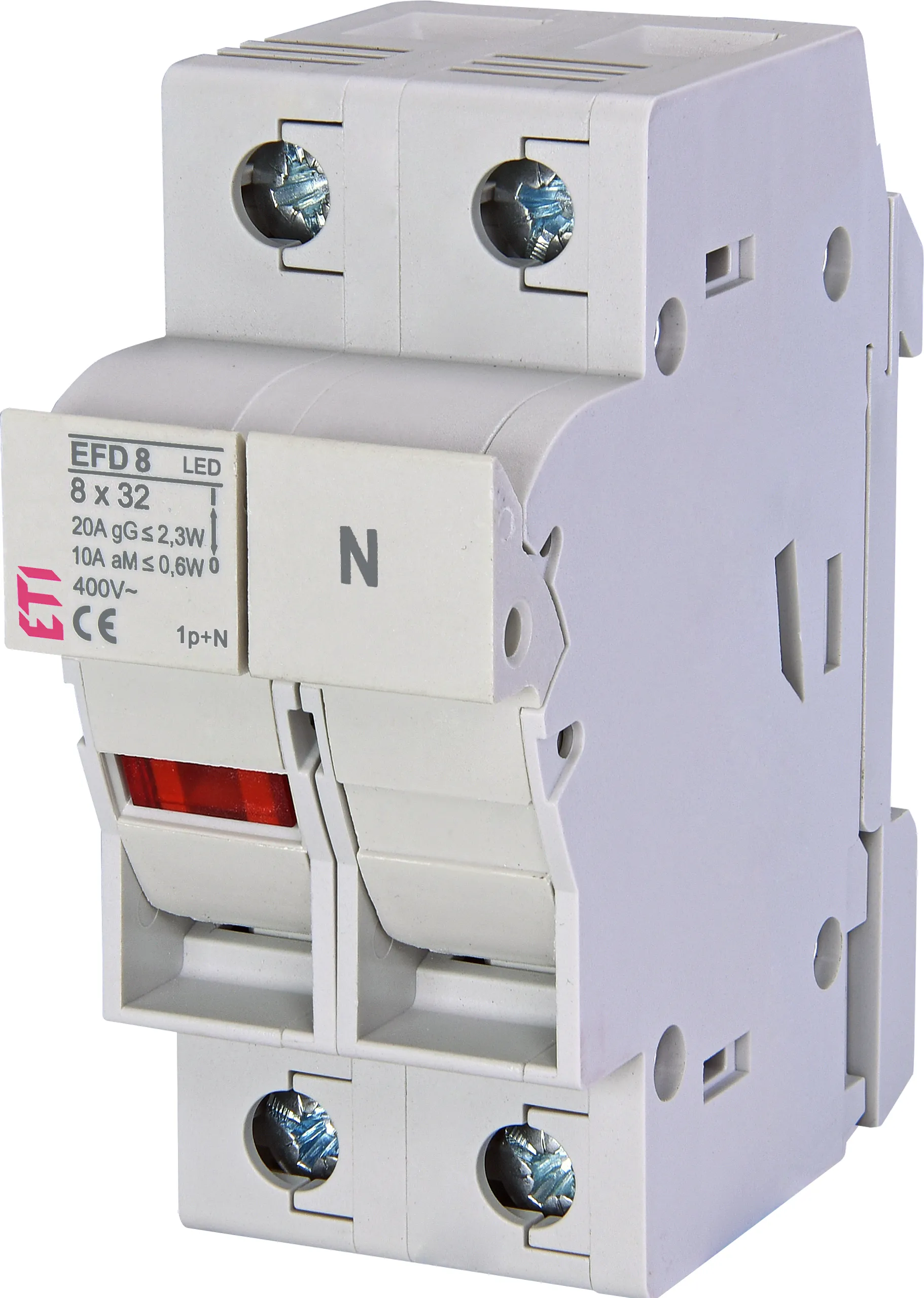 Saugiklių kirtiklis EFD 8 1p+N LED AD 002520312