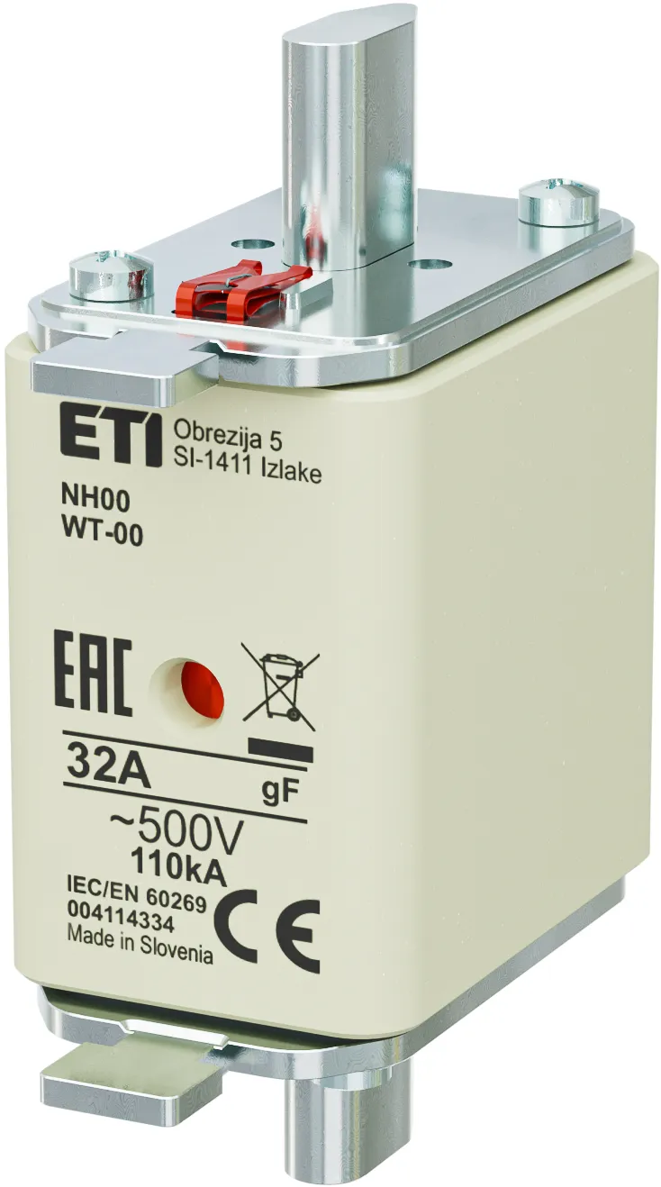 Saugikliai NH00/WT-00 gF 32A/500V 004114334