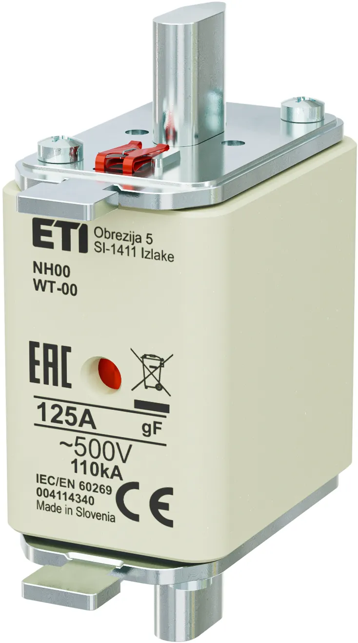 Saugikliai NH00/WT-00 gF 125A/500V 004114340