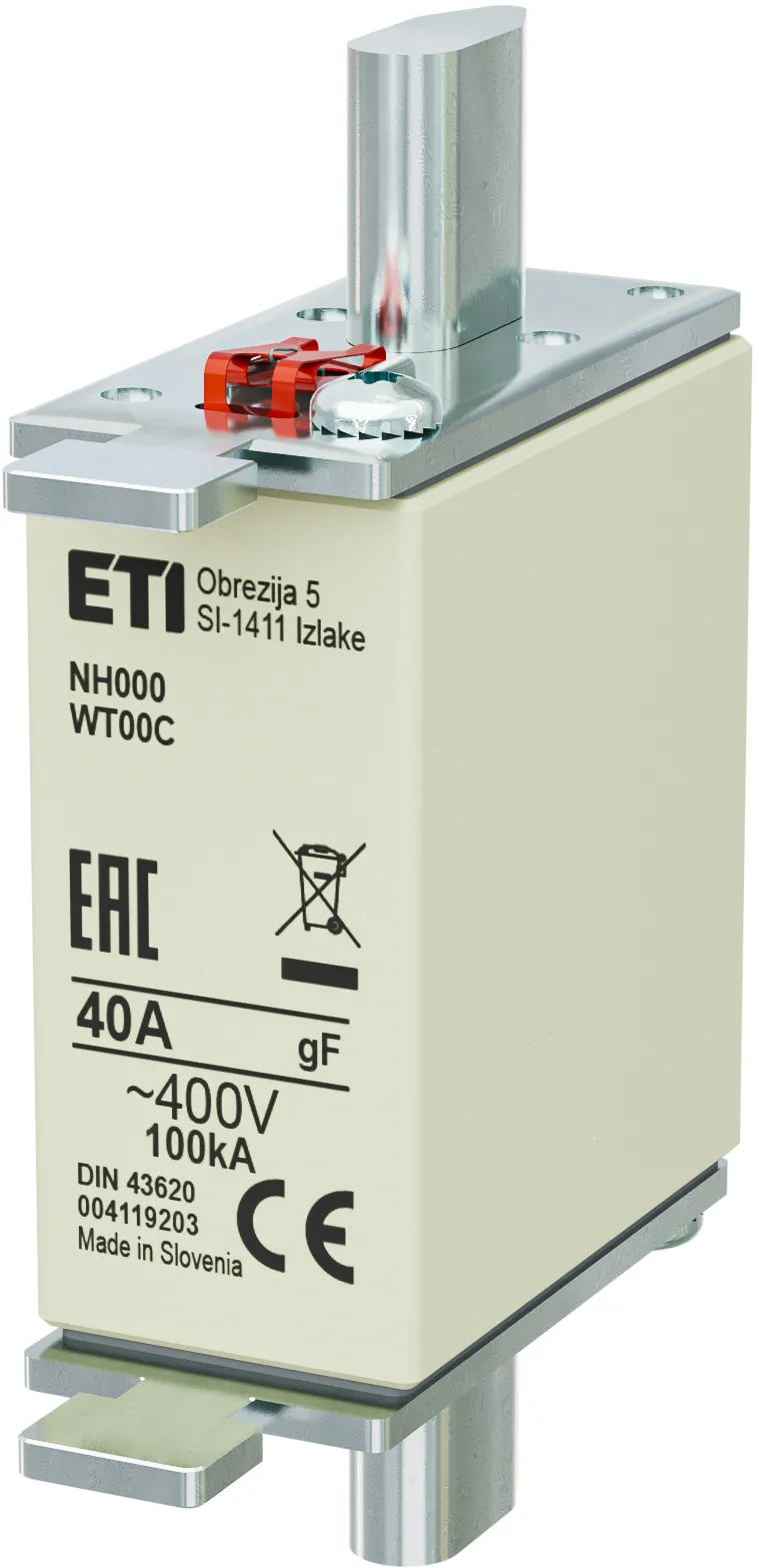 Saugikliai NH000 gF 40A/400V 004119203