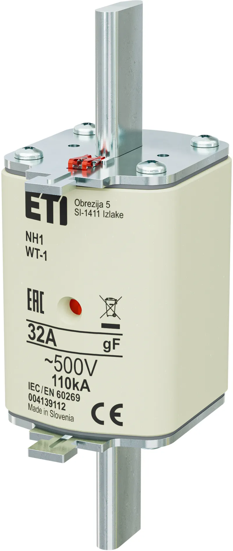 Saugikliai NH1/WT-1 gF 32A/500V 004139112