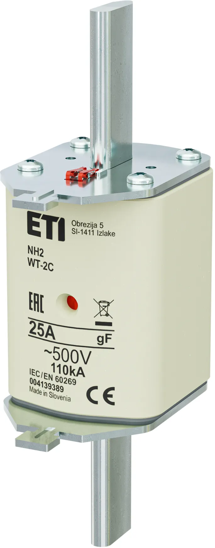 Saugikliai NH2/WT-2C gF 25A/500V 004139389