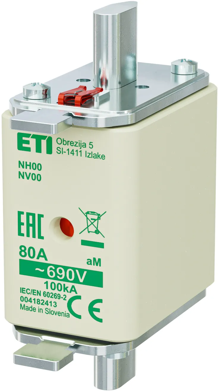 Saugikliai NH00 aM 80A/690V 004182413