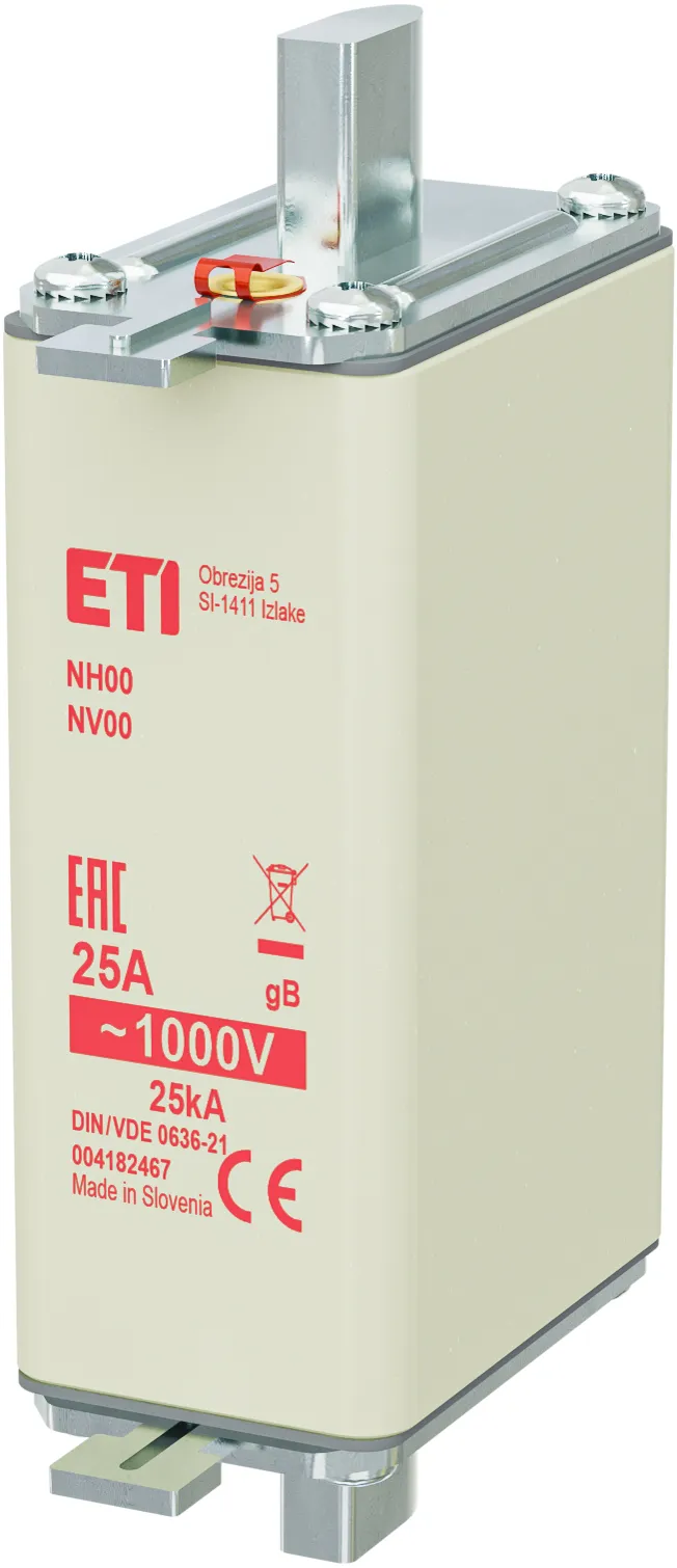 Saugikliai NH00/78 gB 25A/1000V 004182467