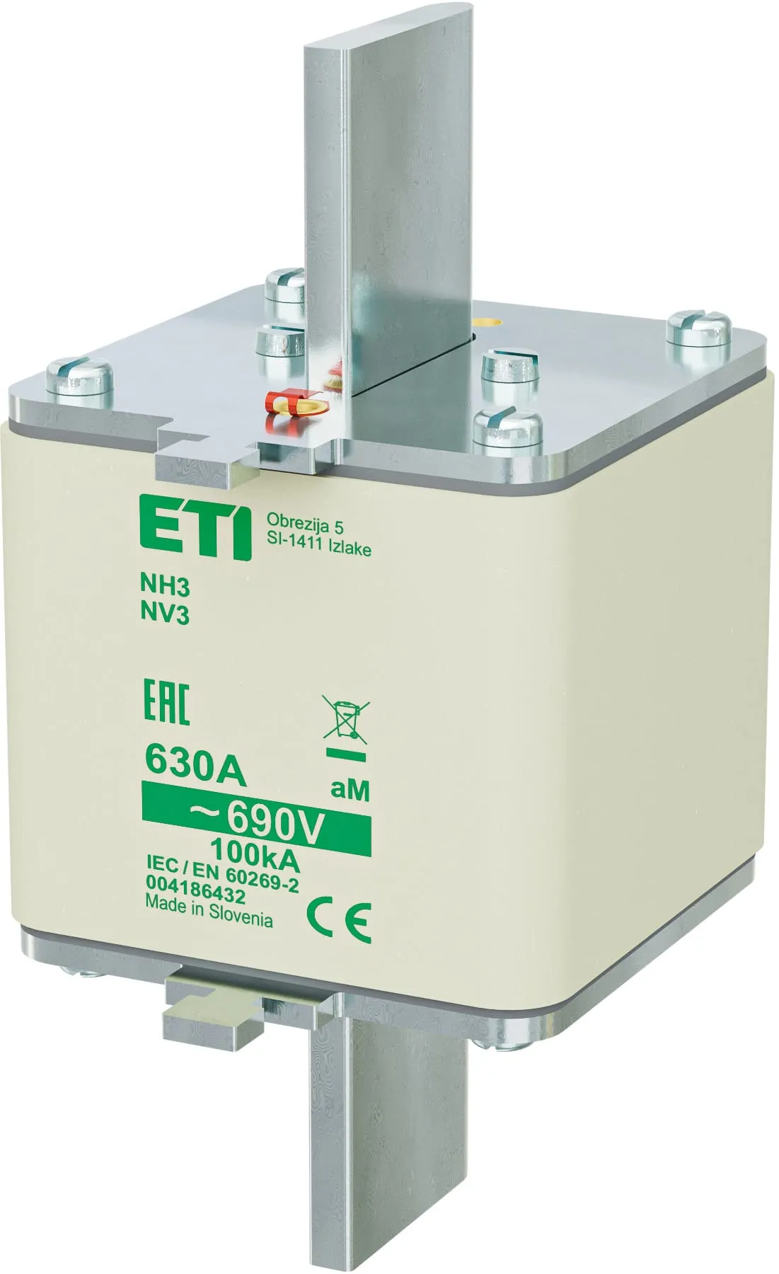 Saugikliai NH3 aM 630A/690V 004186432