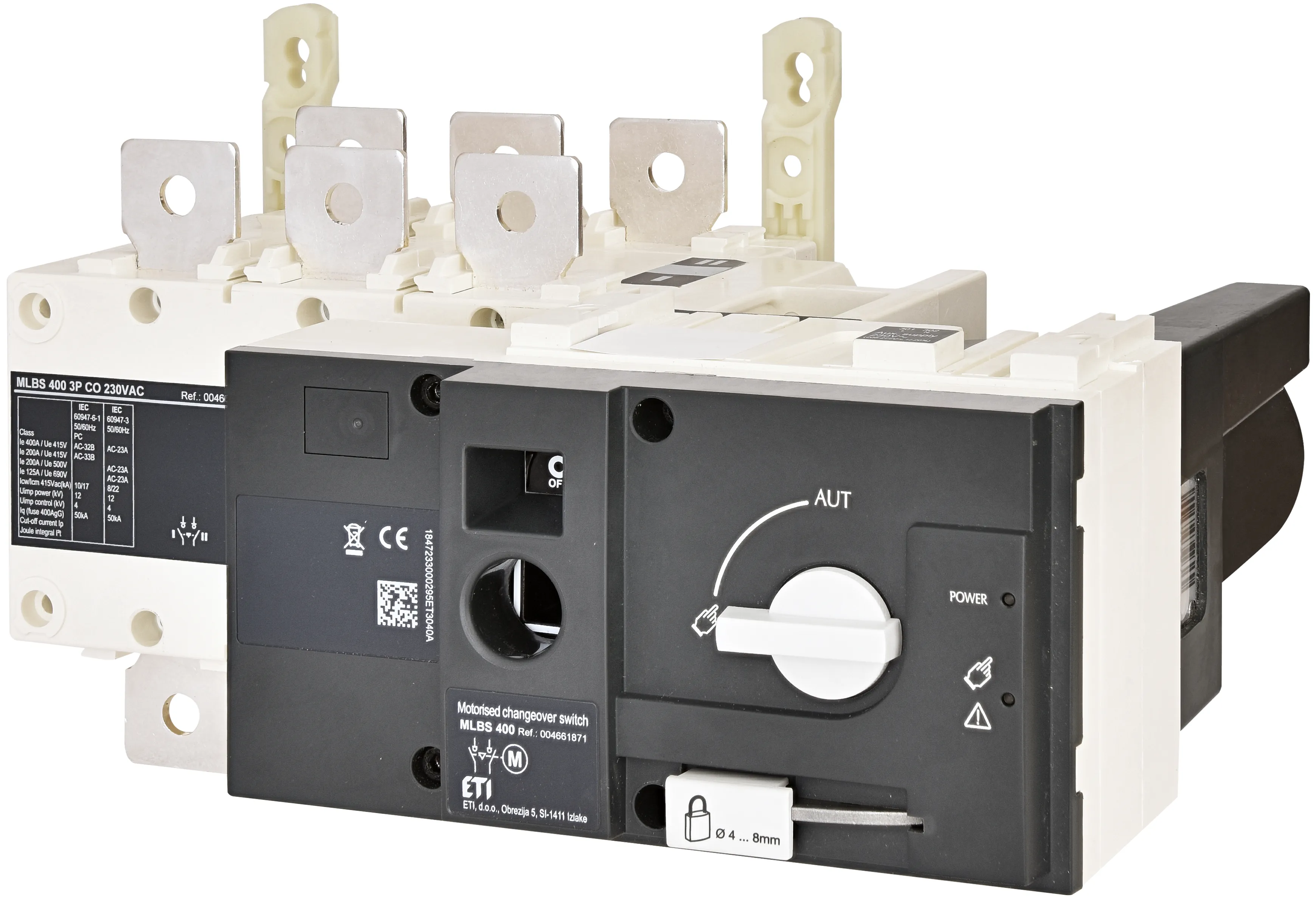 Perjungiklis su el. pavara MLBS 400 3P CO 230VAC 004661871