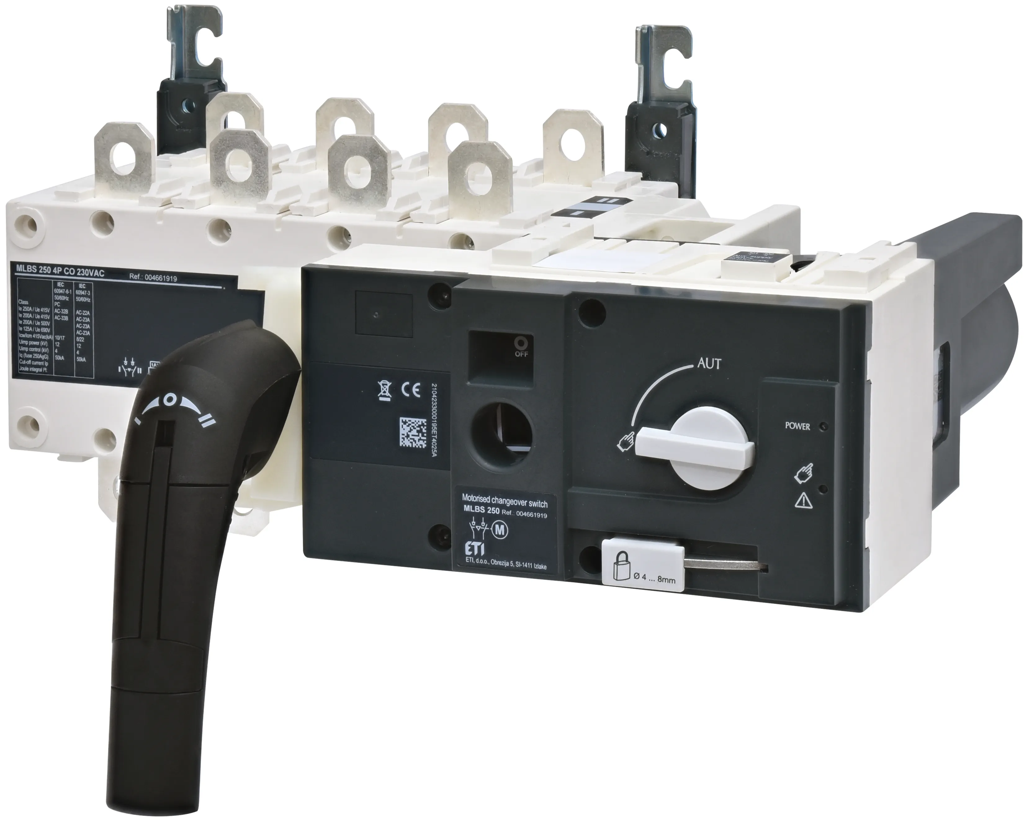 Perjungiklis su el. pavara MLBS 250 4P CO 230VAC 004661919