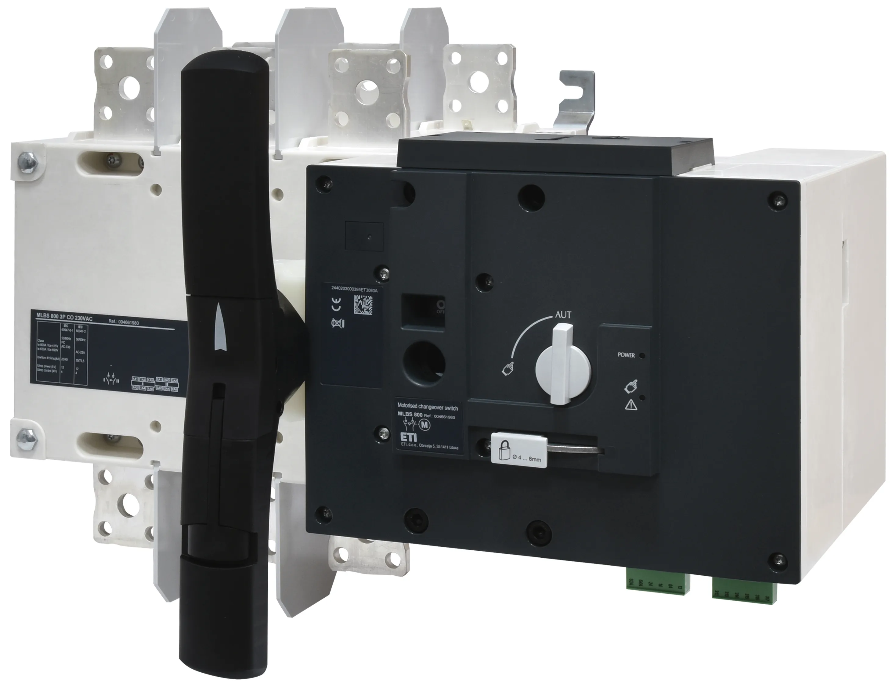Perjungiklis su el. pavara MLBS 800 3P CO 230VAC 004661980