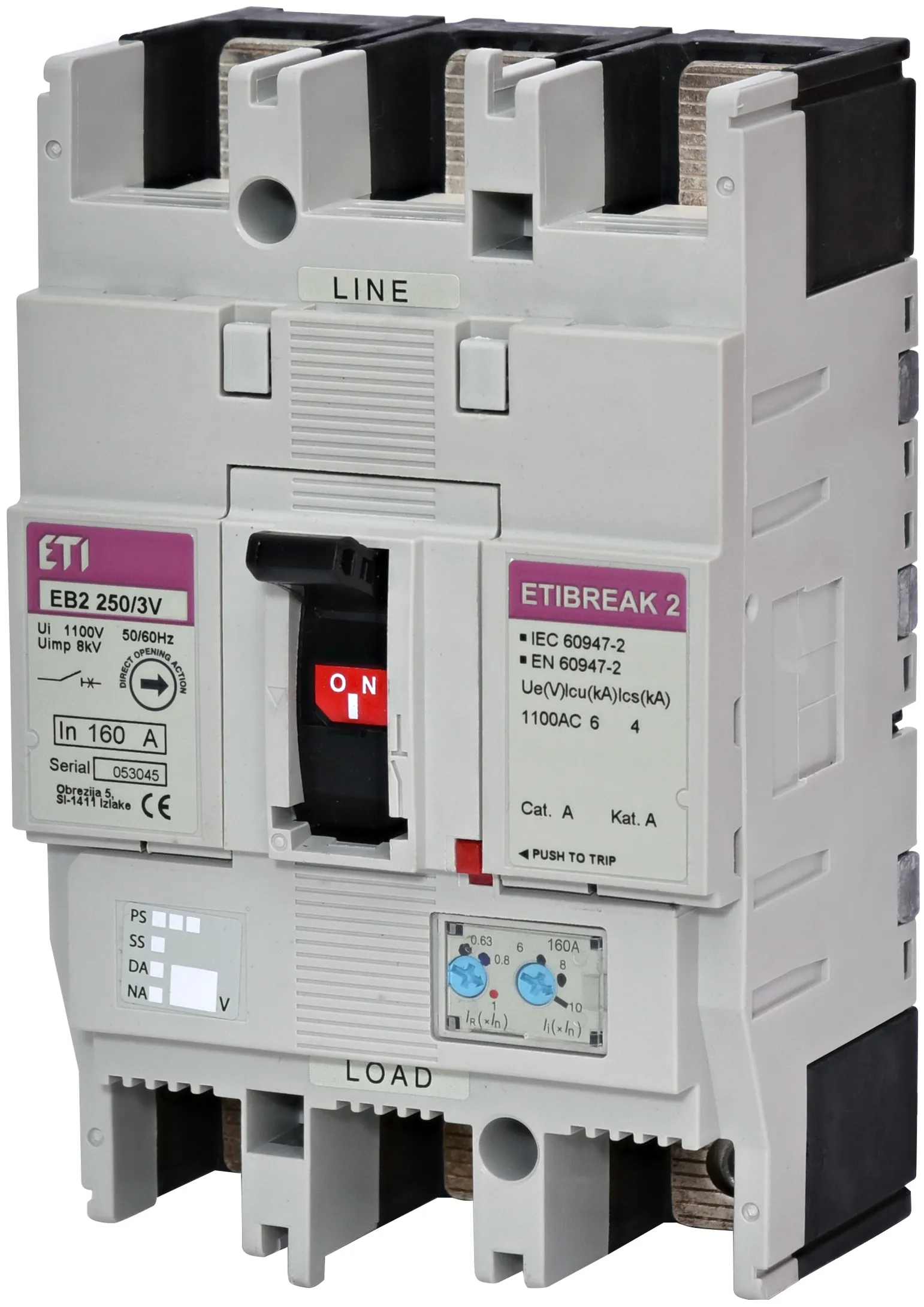 Pramoninis aut. jungiklis EB2 1250/3VE 800A 3p 1100V 004671382