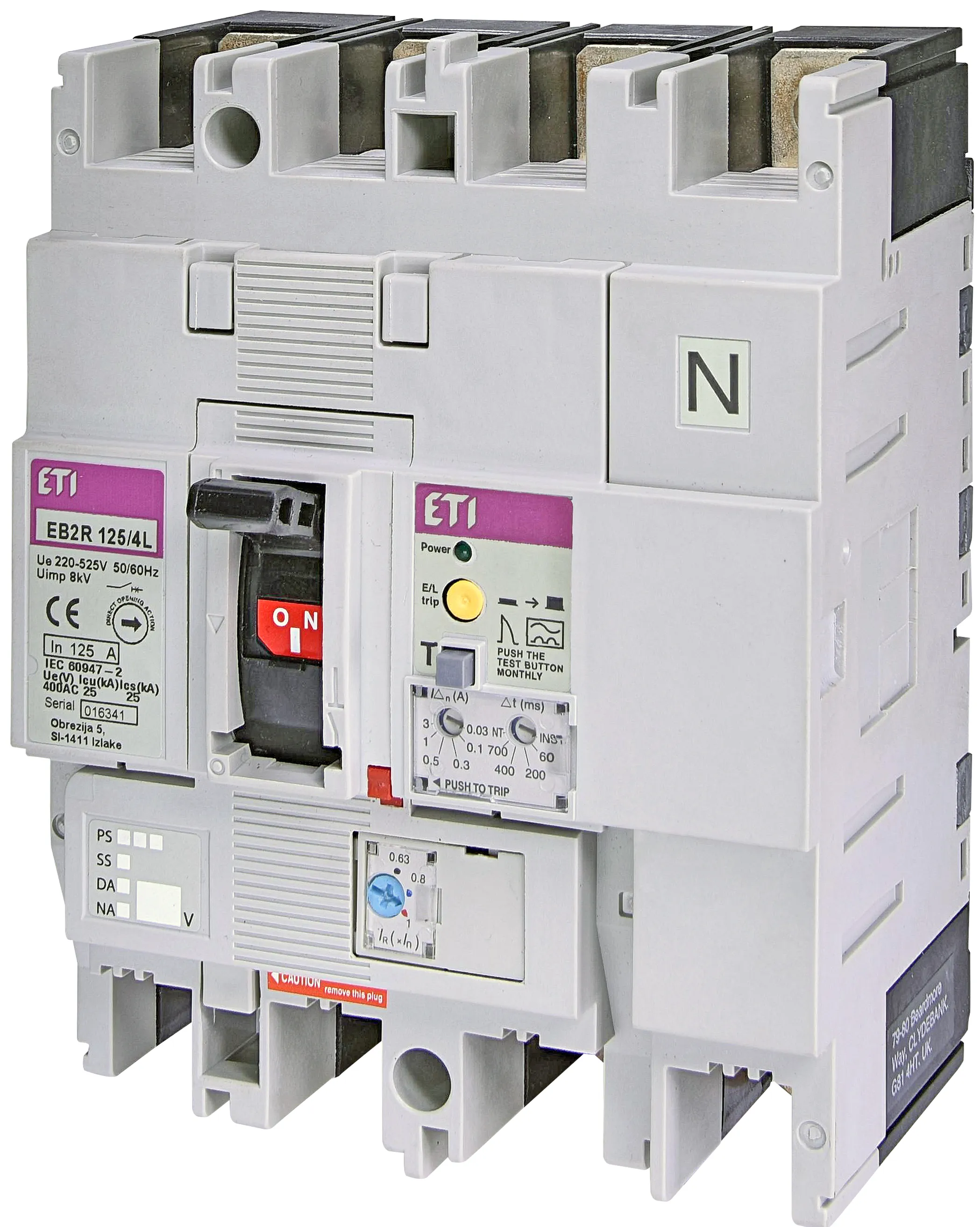 Pramoninis aut. jungiklis EB2R 125/4L 125A 4P 004671512