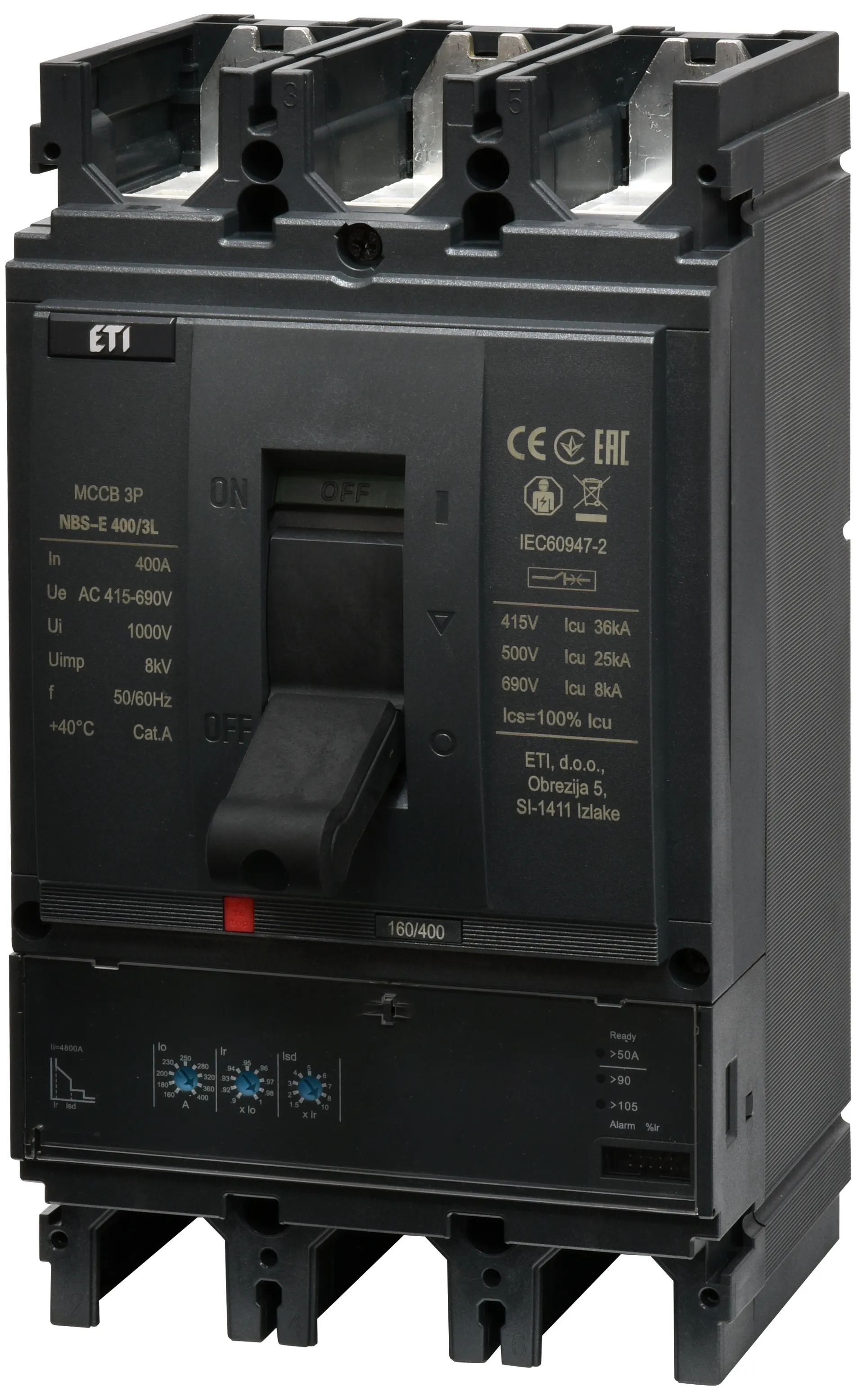 Pramoninis aut. jungiklis NBS-E 400/3L 400A 3P 004673109