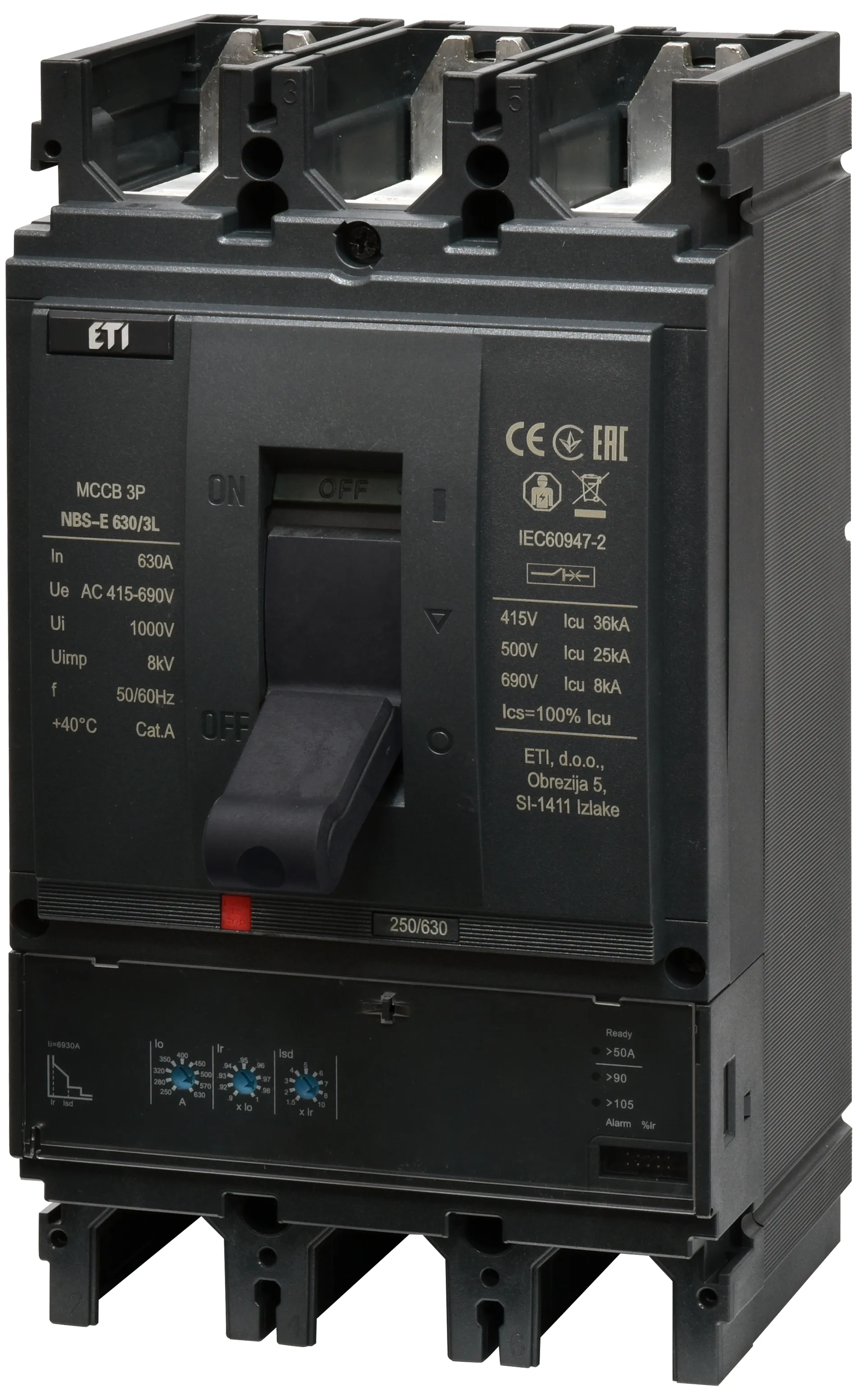 Pramoninis aut. jungiklis NBS-E 630/3L 630A 3P 004673139