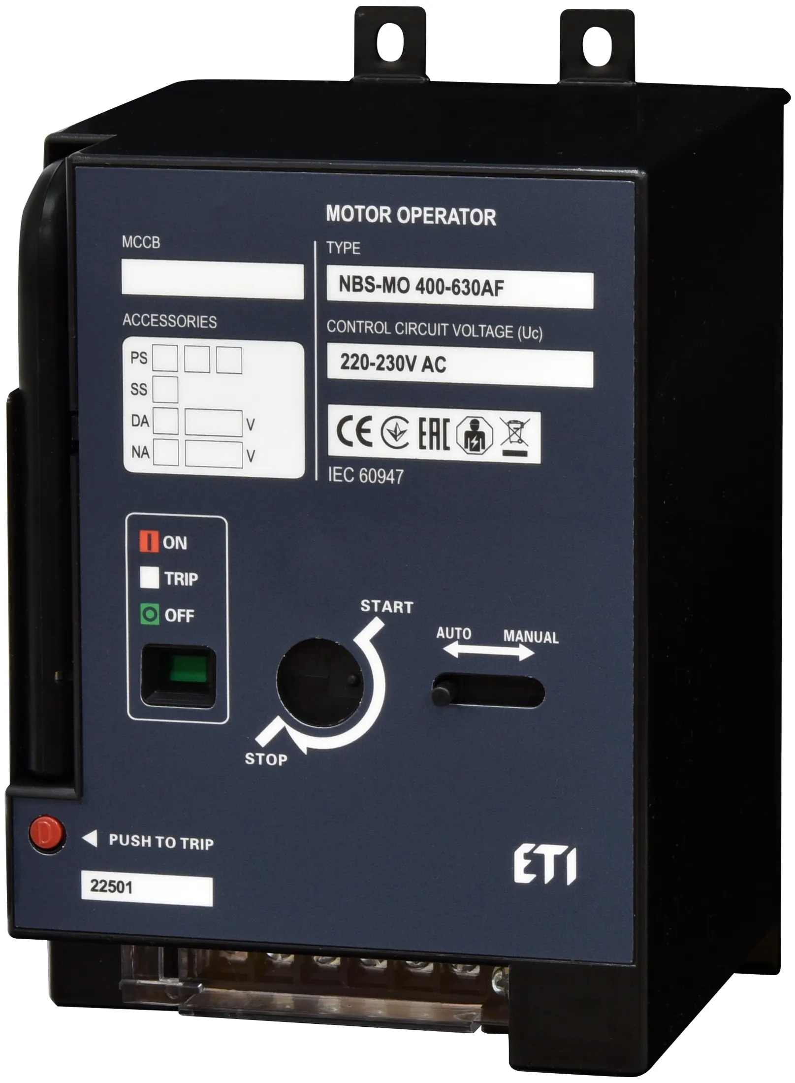 Elektrinė pavara NBS-MO 400-630AF AC220/230V 3P 004673232
