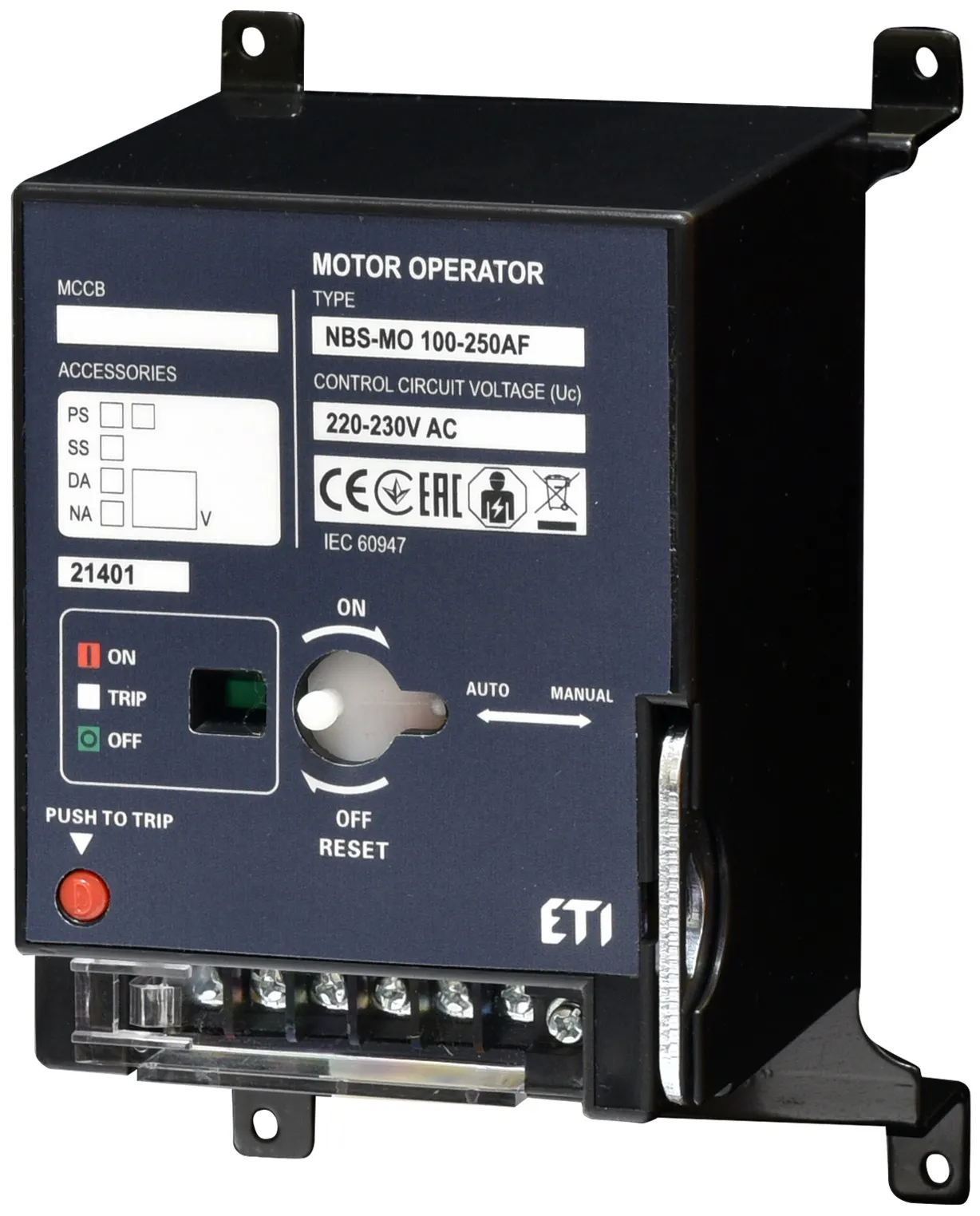 Elektrinė pavara NBS-MO 100-250AF AC220/230V 4P 004673281