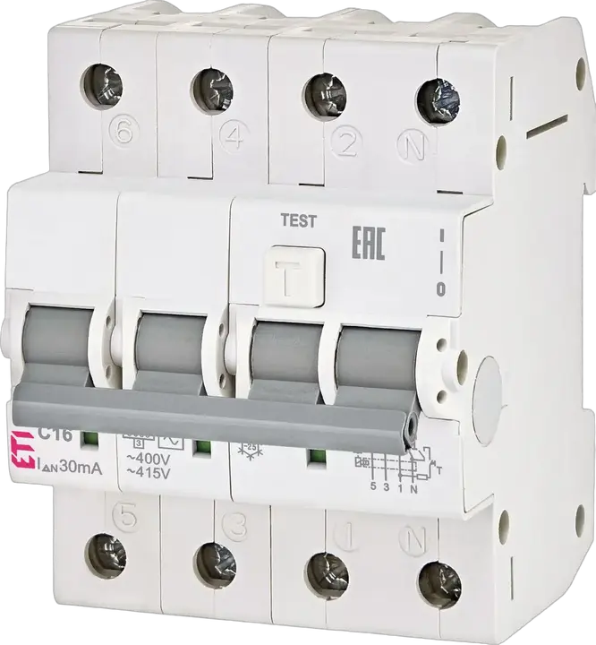 Vaizdas KZS-4M 3p+N A C16/0.03 120V