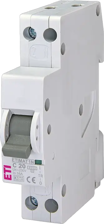 Vaizdas ETIMAT 1N 1p+N C20 6kA