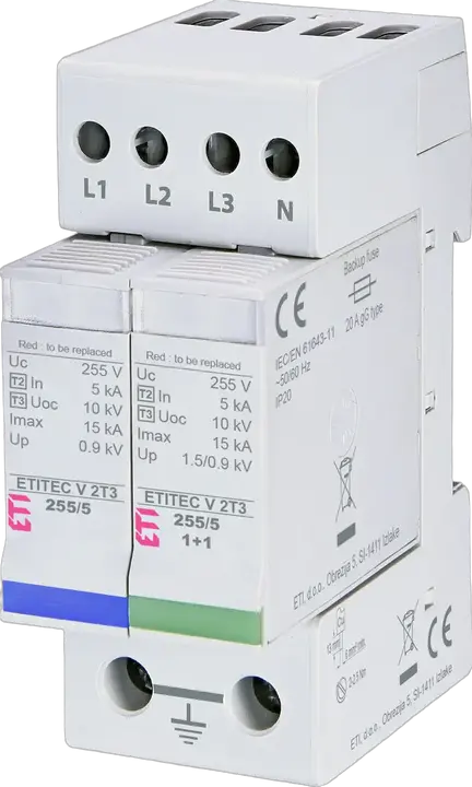 Vaizdas ETITEC V 2T3 255/5 3+1 RC
