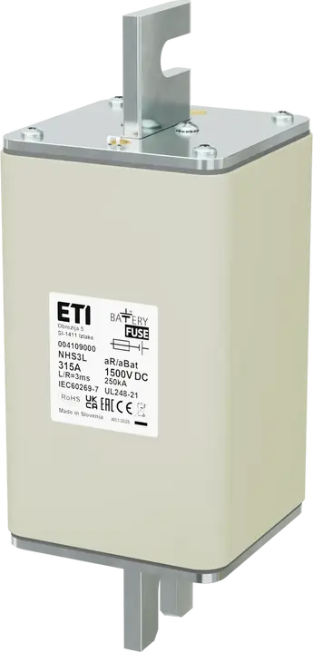 Vaizdas NHS3L aR/aBat 315A/1500V DC AL