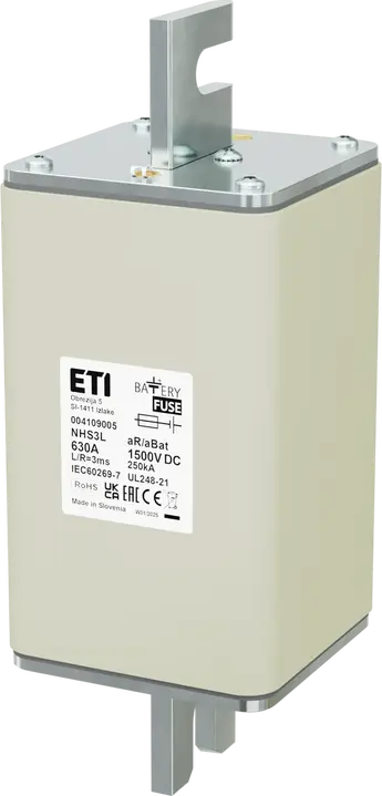 Vaizdas NHS3L aR/aBat 630A/1500V DC AL