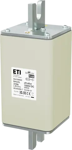 Vaizdas NHU3L aR/aBat 315A/1500V DC AL