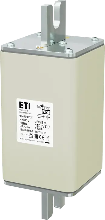 Vaizdas NHU3L aR/aBat 500A/1500V DC AL