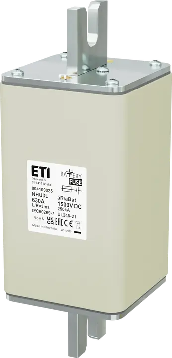 Vaizdas NHU3L aR/aBat 630A/1500V DC AL