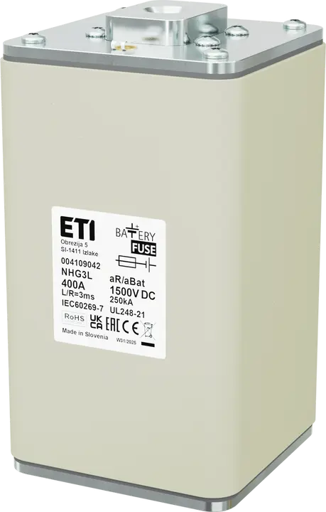 Vaizdas NHG3L aR/aBat 400A/1500V DC AL