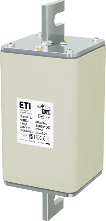 Vaizdas NHE3L aR/aBat 450A/1500V DC AL