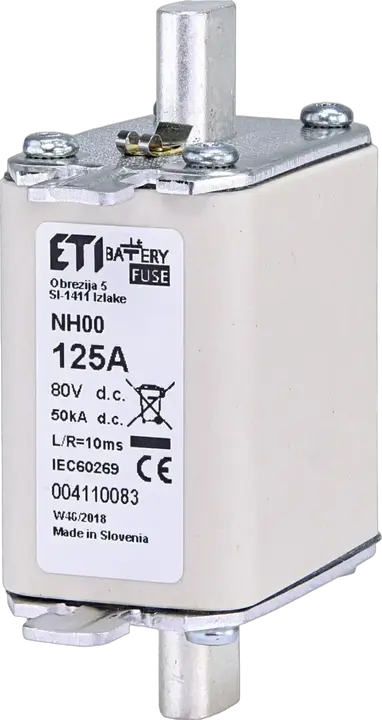 Vaizdas NH00 gBat 125A/80V DC