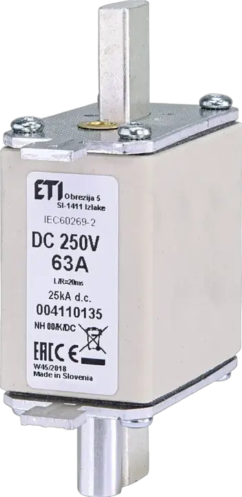 Vaizdas NH00/K 63A/250V DC