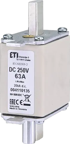 Vaizdas NH00/K 63A/250V DC