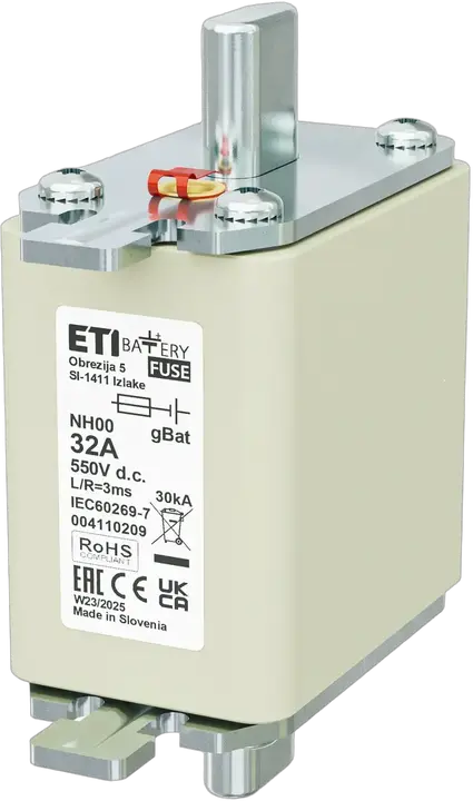 Vaizdas NH00 gBat 32A/550V DC