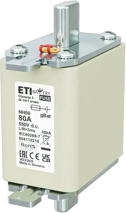 Vaizdas NH00 gBat 80A/550V DC
