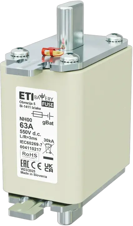 Vaizdas NH00 gBat 63A/550V DC