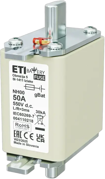 Vaizdas NH00 gBat 50A/550V DC