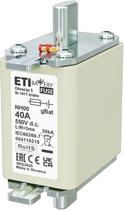 Vaizdas NH00 gBat 40A/550V DC
