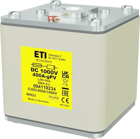 Vaizdas NHG3 gPV 400A/1000V DC