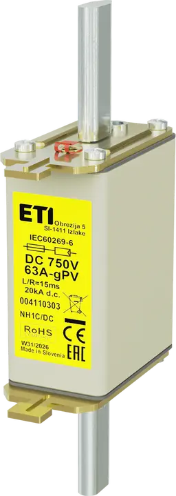 Vaizdas *NH1C gPV 63A/750V DC