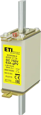 *NH1C gPV 63A/750V DC