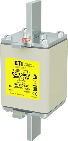 Vaizdas NH1 gPV 200A/1000V DC