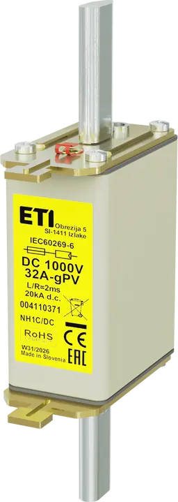 Vaizdas NH1C gPV 32A/1000V DC