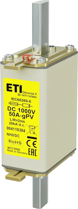 Vaizdas NH0 gPV 50A/1000V DC