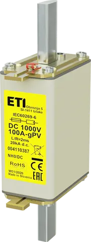Vaizdas NH0 gPV 100A/1000V DC