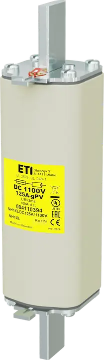 Vaizdas NH1XL gPV 125A/1100V DC UL