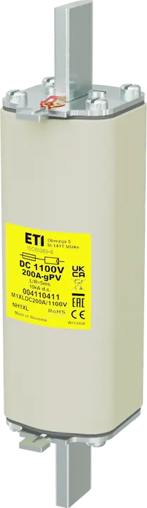 Vaizdas NH1XL gPV 200A/1100V DC